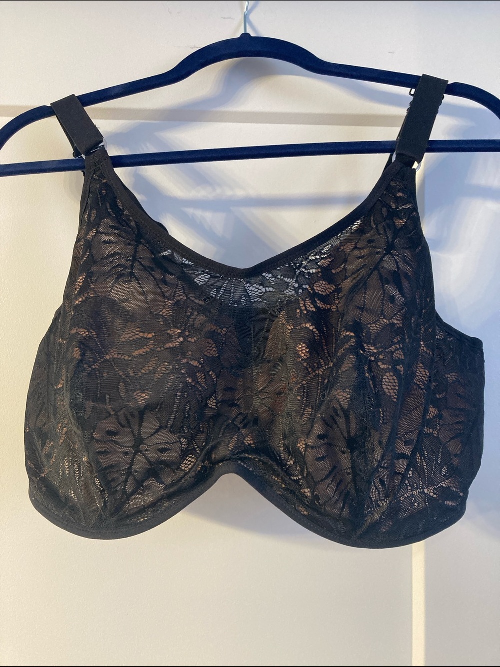 Elomi Kelsey Black Floral Lace Full Coverage Underwire Bra